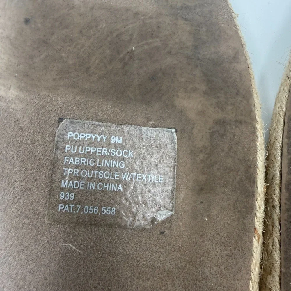 Madden Girl Poppy Espadrille Flats Womens 9M White Perforated Metallic Cap Toe